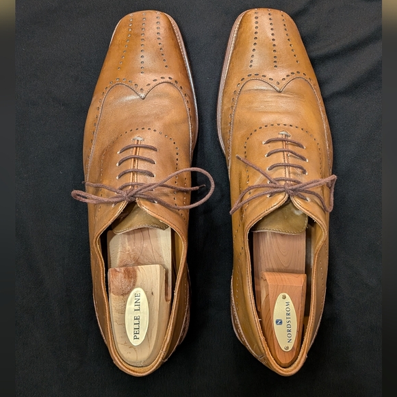 Mezlan Beautiful Harper Brown Gray Brogue Derby Dress Shoes Leather 10M NEW! Mens Mezlan Harper Brown Gray Brogue Derby Dress Shoes 10M  main image 4